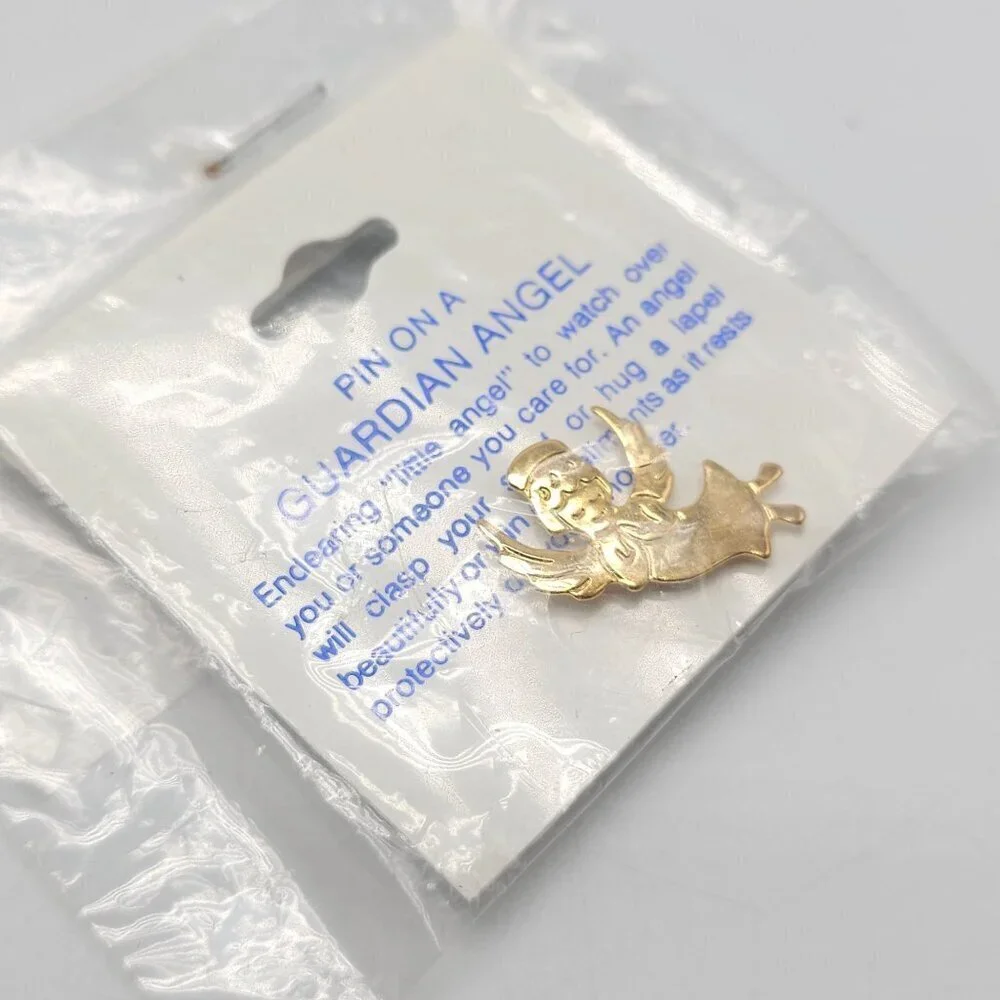 Guardian Angel Lapel Pin New Old Stock
